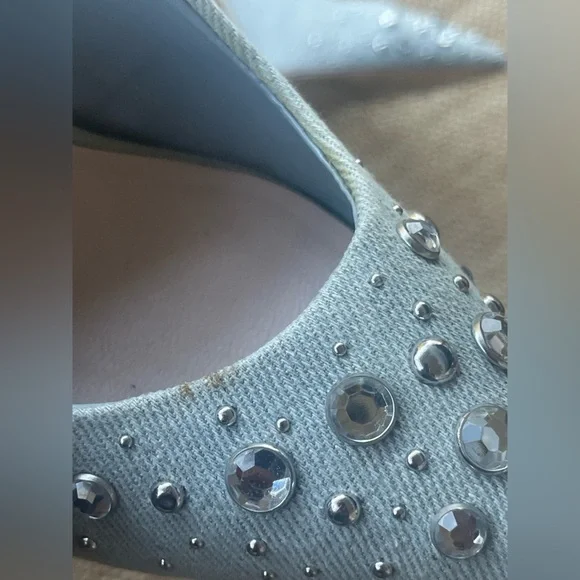 ALDO Elegant Blue Embellished Women's denimHeels size 7 - Picture 16 of 16
